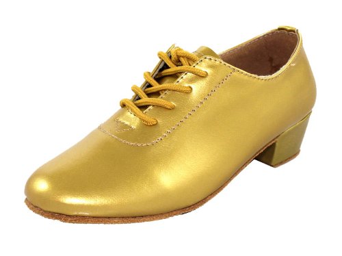 Msmushroom Kid Boys Patent Leather Competition Dance Shoes 1 1/3"Heel