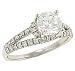 Pave Set Diamond Engagement Ring .42cttw (cz ctr)