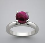14k White Gold Elegant Classic Ruby 1.31 Ct Engagement Ring
