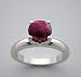 14k White Gold Elegant Classic Ruby 1.31 Ct Engagement Ring