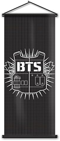 Moumtain outdoor BTS Flag Banner Wall Scroll 17.7x43.3 Inch