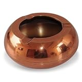 from DakshCraft Copper Ashtray Set of 6 from India Diameter 9.4 cms