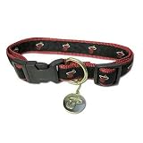 NBA Dog Collar Team: Miami Heat, Size: Small (0.63" W x 10" - 14" L)