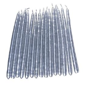 44 Silver Menorah Chanuka Candles viccSilver