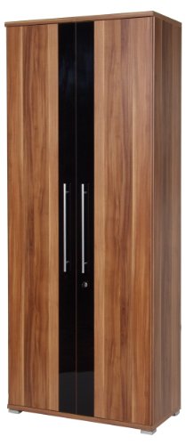 Germania 608-87 Aktenschrank "Master", 4 Einlegeb&ouml;den, 5 - Raster, abschlie&szlig;bar, Walnuss-Nb. / schwarz