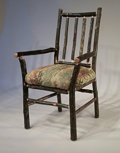 Flat Rock Berea Rail Back Arm Chair in Serenity Fabric, Natural