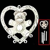 Small Pewter Wind Chime - Teddy Bear - Small Wind Chime
