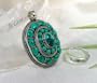 Completely Handcrafted - Designer Sterling Silver Turquoise Pendant