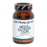 TwinLab Mega Taurine Caps, 1000 mg, Capsules, 50 capsules (Pack of 4)