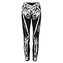 Punkyfish Leggings BONE PRINT black