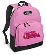 Ole Miss Backpack Pink University of Mississippi for Travel, Daypack CUTE School Bags Best Unique Cute Gifts for Girls, Students Ladies -