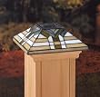 6x6 Solar Tiffany Style Mission Post Cap [CAPITOL CITY LUMBER]