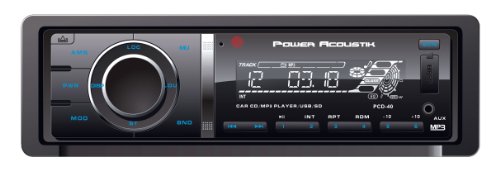 POWER ACOUSTIK PCD-40 Single DIN CD/MP3 Source Unit with 32 GB SD/USB Playback On Sale