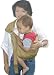 Lite-on-shoulder Pouch/rings Hybrid Baby Sling(Brass Asymmetry)