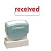 Xstamper(R) One-Color Title Stamp, Pre-Inked, Received, Red