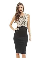 Lace Scuba/Knit Bodycon Dress/Midi Dress 