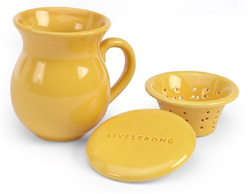 LIVESTRONG by Chantal Tea Mug with Infuser, Glossy Golden Yellow