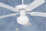Emerson Fans CF652AW Summer Night Fan - Summer White Outdoor Damp Ceiling Fan 52 Blades