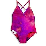 Cruz - Girls One Piece Tie Dye Swimsuit, Purple