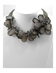 Flower Agate Necklace In Sterling Silver