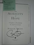 Barack Obama Signed Audacity of Hope Book 1st Edition