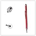 H&T(TM) Second Generation Fine Point Stylus with Two Tip [2 in 1] for Ipad, Ipad Air, Ipad Mini, Iphone, Samsung Galaxy, Nexus, Lg G Pad, HTC and Other Touch Screen Devices (Red)