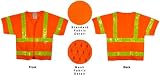 Class Three, ANSI 2004 Sleeved, Lime Safety Vests with Silver Stripes - Size Small