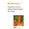 Esquisse d'une ph�nom�nologie du Droit: Expos� provisoire