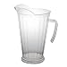 NorthWest Enterprises N60621 Heavy Duty Plastic Pitcher, 60-Ounce Capacity, Clear (Case of 6)