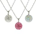 Large 16mm Shamballa Disco Ball Crystal Pave Necklace Pendant With 18 inch Chain From KurtzyTM Different colours