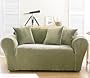 Sure Fit 185027270 Sage Stretch Pique Loveseat Slipcover (Box Cushion)