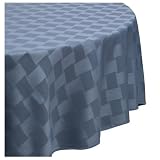 Reflections60by84-InchOvalTablecloth,StoneBlue