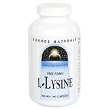 Source Naturals L-Lysine, Free Form, 500mg, 200 Capsules (Pack of 3)