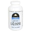 Source Naturals L-Lysine, Free Form, 500 mg, Capsules, 200 capsules (Pack of 3)