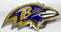 Baltimore Ravens Enamel Pewter Buckle, NFL Football Buckle