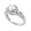 Round Cubic Zirconia Engagement Ring