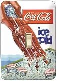 Wall Plates: Coca-Cola Ice Cold Metal Switch Plate Cover Coke