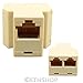 Cables Kart™ RJ45 CAT 5 CAT 6 LAN Network Ethernet Female to 2 x Female Plug Connector (Beige) Pack Of 2 RS.125.00