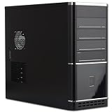 Design Gehäuse K-660B, Front-USB/Audio, Farbe: schwarz