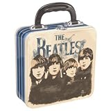 BEATLES Lunchbox METAL Retro Tin TOTE purse square