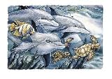 Honor Diversity Jody Bergsma Art Print dolphin turtle fish