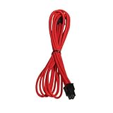 BitFenix 6 Pin PCIe, 45cm - Cable (45cm, male/female, PCI-E (6-pin), PCI-E (6-pin), 0.45 m, Negro, Rojo) , color