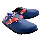 Birkenstock Woodby Strap Navy Stars Stripes by Birkenstock