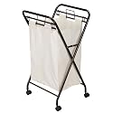 Hamper Laundry X-Frame Folding Frame Antique Bronze Natural Canvas - Household Essentials #7175