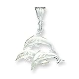 Sterling Silver Trio of Dolphins Pendant with 20 inch Sterling Silver Chain