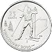 Vancouver 2010 Cross Country Skiing 25 Cent Coin