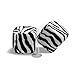Unique Imports Black & White Zebra Fuzzy Dice one Pair