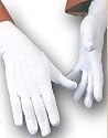 Cotton Gloves, Long Wrist Style, White or Black