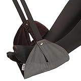 Portable Travel Footrest/easy carry & setup Foot Rest Ultralight Compact Smart Hammock-style,For Air plain and Buses!!! (GrayWarm Brown)