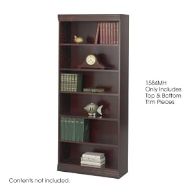 Safco Veneer Bookcase Trim Kit, 36-Inch W, mahogany